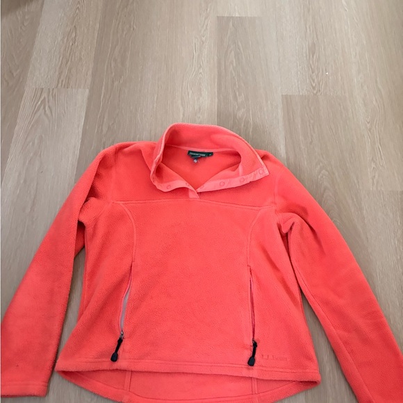 L.L. Bean Vibrant Coral Fleece Jacket - Picture 4 of 4